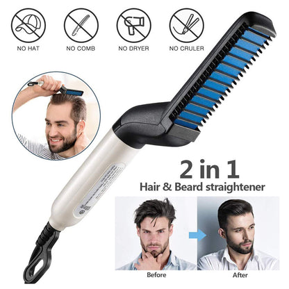 Electric Hair & Beard Straightener Comb