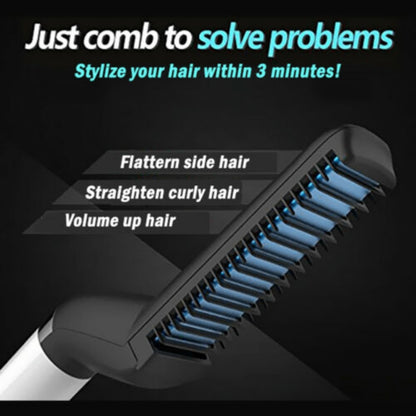 Electric Hair & Beard Straightener Comb